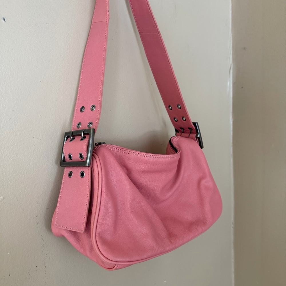 Free People Arm Candy Bag pink Shoulder purse leather NWT Y2K style - Picture 12 of 12